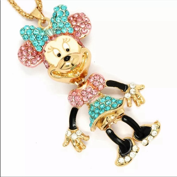 Betsey Johnson Minnie Mouse character Disney necklace - Picture 2 of 2
